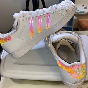 White and reflective “Superstar”  adidas